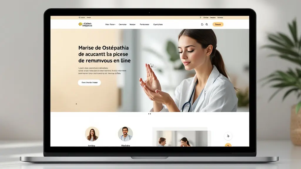 Nouveau site d'un cabinet d'ostéopathie intégrant la prise de rendez-vous en ligne