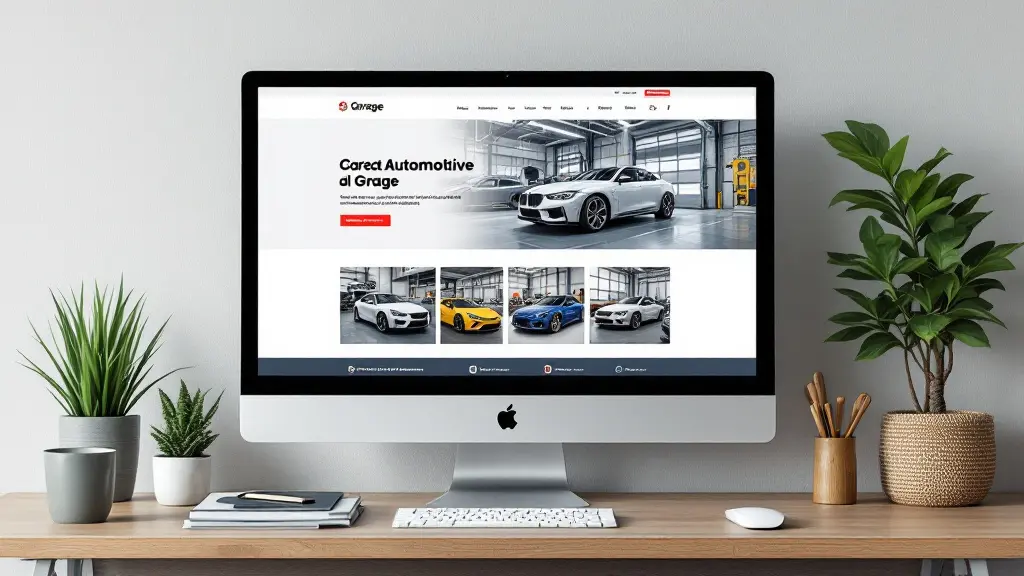 Site professionnel d'un garage automobile, référencement local en renfort